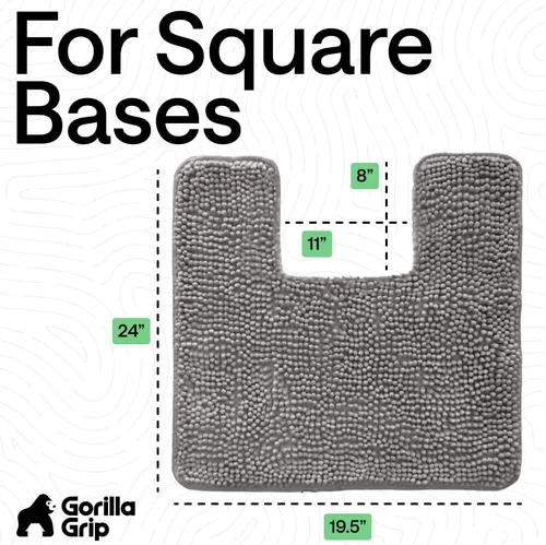 Miniatura 78 de Gorilla Grip - Tapete de baño de felpilla gruesa, suave y absorbente, secado rápido, de microfibra, con reverso de caucho, para piso de ducha, Nube