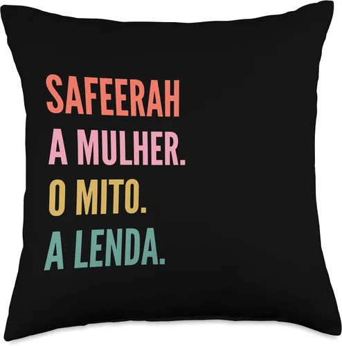 Miniatura 4 de Funny Portuguese First Name Design - Safeerah Throw Pillow