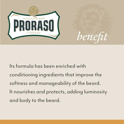 Miniatura 4 de Proraso - Bálsamo para barba para hombres, nutre y suaviza el crecimiento de la barba nueva y las barbas cortas