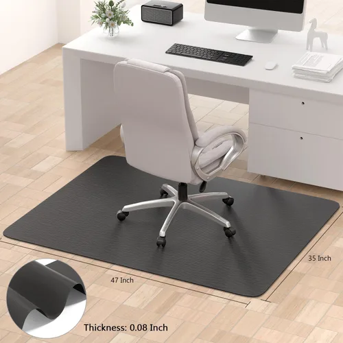 Miniatura 2 de Hsurbtra Tapete para silla de oficina para suelo de madera dura, 35 x 47 pulgadas, tapete antideslizante grande para silla de computadora, protector