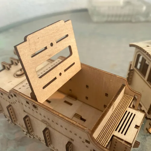 Miniatura 3 de Express Train - Kit de modelo de rompecabezas de madera 3D de bricolaje - Kit de manualidades de rompecabezas de madera cortado con láser, juguete