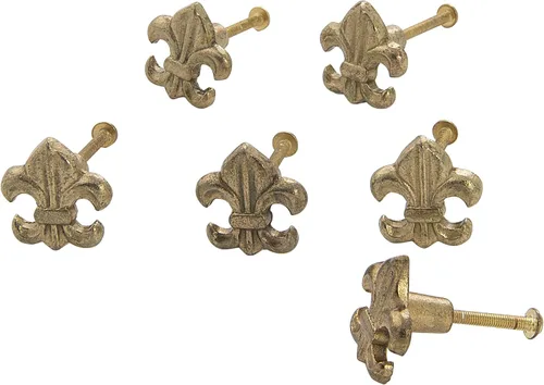 Miniatura 6 de Dritz Home - Manija para puerta de hierro fundido de diseño de aves, Dorado, 47064A