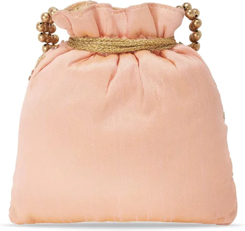 Miniatura 7 de Aheli Potli Monederos para mujer, hecho a mano, bolso de noche, elegante pulsera de moda nupcial