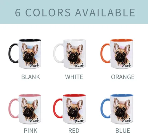 Miniatura 8 de Taza personalizada, taza de café personalizada para mascotas, tazas de fotos de perros, taza de café para amantes de los perros, taza de café