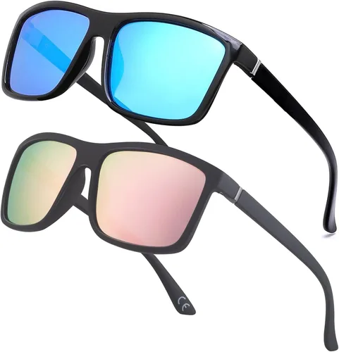 Miniatura 23 de Gafas de sol polarizadas deportivas para hombre, gafas de marco cuadrado NP1007