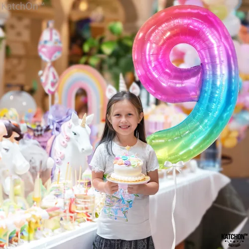 Miniatura 160 de KatchOn, Globo grande azul número 2 de 40 pulgadas Decoraciones de cumpleaños de Baby Shark para niño de 2 años Globo azul número 2 Globo