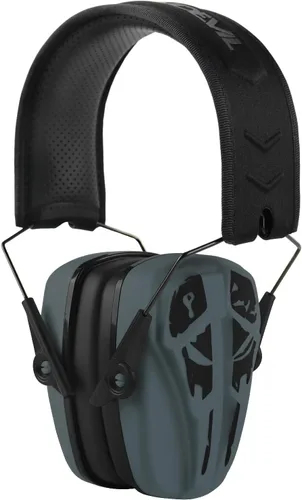 GREEN DEVIL Reducción de ruido Protección auditiva Orejeras de seguridad pasiva Auriculares delgados para disparar rango de pistola Gris