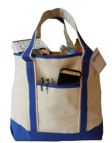 Miniatura 5 de Bolsa de lona resistente con doble costura para mayor durabilidad y equipo de playa, Rojo