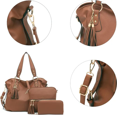Miniatura 7 de Juego de carteras y carteras para mujer, bolso grande con cartera, 3