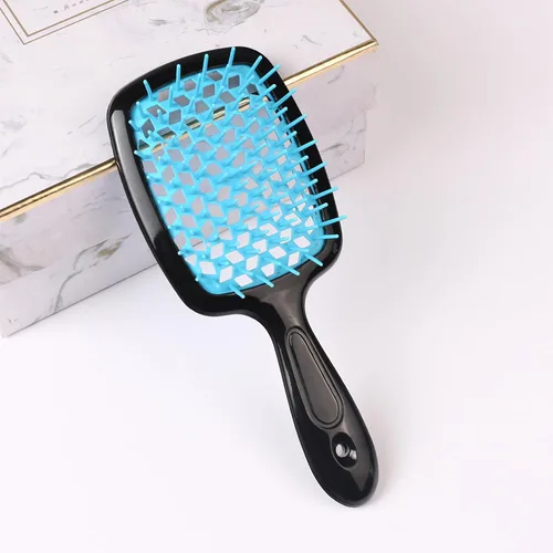 Miniatura 4 de Cepillo de pelo ventilado de 3 piezas, húmedo y seco, resistente al calor, eliminación de enredos sin esfuerzo, para cabello natural, rizado, liso