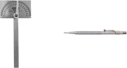 Miniatura 2 de General Tools, Mfg 17, transportador con ángulos de acero, ajustable, de 6 pulgadas.
