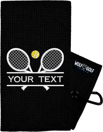 Toalla de tenis personalizada | Bordada para hombres y mujeres | Accesorio personalizado para cancha | Regalos de tenis