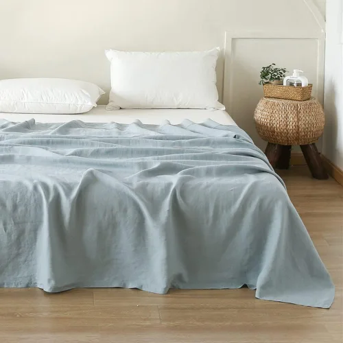 Miniatura 9 de Simple&Opulence Juego de sábanas 100% de lino, 4 piezas de lino francés natural (1 sábana encimera, 1 sábana bajera, 2 fundas de almohada), ropa