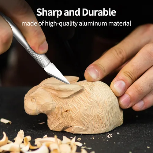 Miniatura 3 de Juego de cuchillos de precisión para manualidades, cuchillas de afeitar afiladas y cuchillo exacto para tallar, modelar, álbumes de recortes