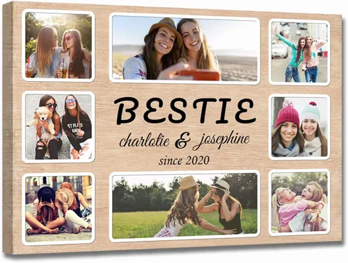Miniatura 11 de LZIMU Impresiones en lienzo de collage con tus fotos personalizadas múltiples imágenes para pared, collage personalizado de fotos, regalos