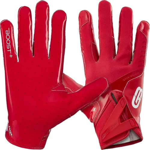 Miniatura 12 de Guantes de fútbol Grip Boost - Tecnología Stealth 6.0 Boost Plus adhesiva sólida - Guantes de fútbol para receptores amplios, tallas para hombres