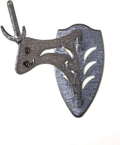 Miniatura 5 de Hunters Specialties Placa de montaje de trofeo H.S. Strut de tres barbas fácil de montar con acabado de roble natural, color marrón y Skull Hooker
