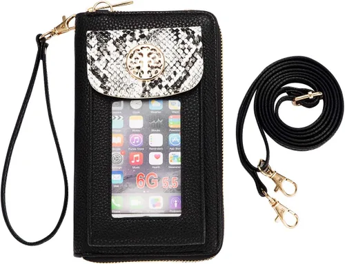 Miniatura 3 de Heaye Crossbody - Monedero para teléfono celular para mujer, monedero con soporte de muñeca para teléfono