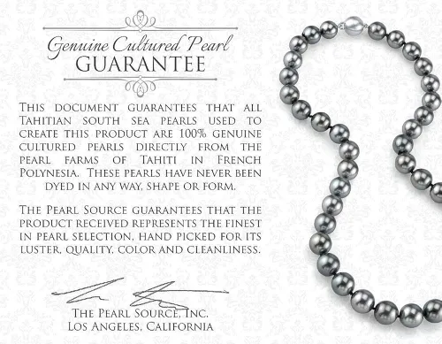 Miniatura 5 de The Pearl SOURCE - Anillo de perlas cultivadas para mujer (0.394-0.433in), color negro