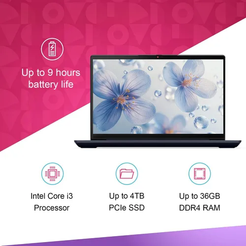 Miniatura 3 de Lenovo IdeaPad 3 Laptop FHD de 14 pulgadas, procesador Intel Core i3, Windows 11, 4 GB DDR4 de RAM, SSD PCIe de 128 GB, lector de tarjetas HDMI