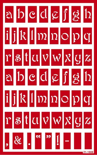 Miniatura 4 de Armour Etch Over N Over Stencil Lower Case