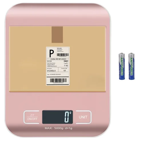 Miniatura 2 de Báscula de envío digital, panel de acero inoxidable, báscula postal portátil precisa para paquetes, pequeñas empresas, cocina, alimentos, hecha a