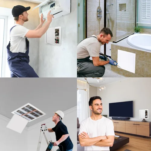 Miniatura 7 de Morvat Panel de acceso de 14 x 14 pulgadas para paneles de yeso y techo con puerta, plástico ABS duradero de alta resistencia y caja de acceso