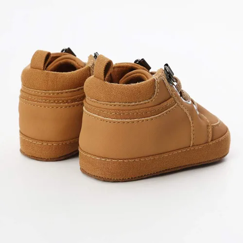 Miniatura 5 de RVROVIC Zapatillas antideslizantes para bebés y niñas, botas de tobillo suaves para niños y niñas, zapatos de cuna para recién nacidos
