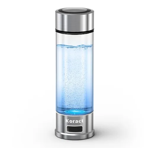 Botella de agua de hidrógeno de 1500PPB, botellas de agua de hidrógeno portátil, generador de vidrio, dispensador de agua rico en hidrógeno con