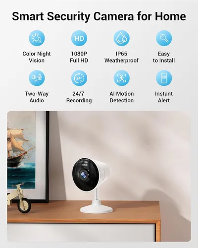 Miniatura 7 de Rocktone cámara de seguridad 5G y 2.4G para interior/exterior del hogar, cámara para bebés/personas mayores/perros/mascotas con aplicación para 【5G