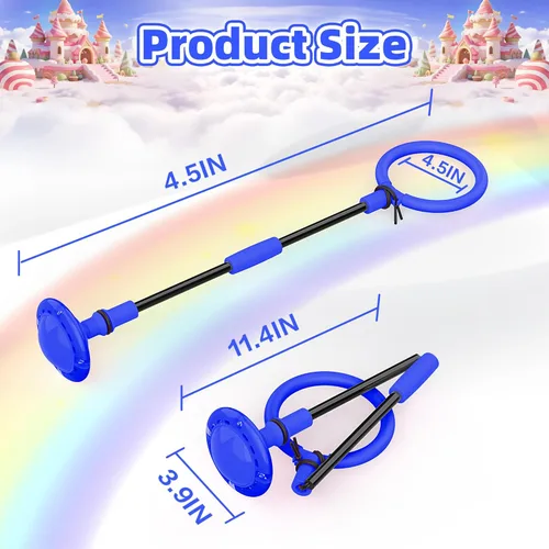 Miniatura 6 de Bola de salto de tobillo para niños, plegable y colorida rueda de salto con luz intermitente para adultos, juego para interiores y exteriores, Rojo