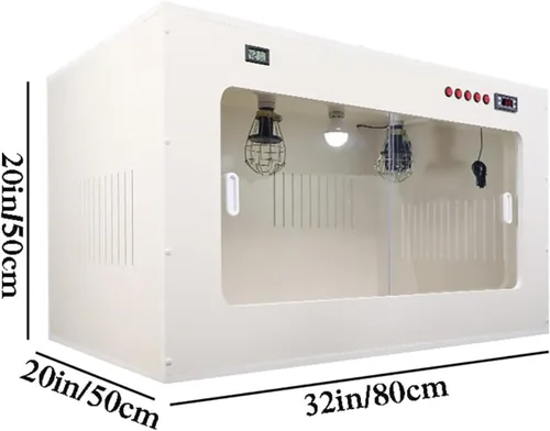 Miniatura 4 de Caja de incubadora de mascotas, incubadora de cachorros y gatitos, incubadora de gatos de 31.5 x 19.7 x 19.7 in para cachorros con calefacción