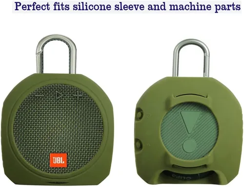 Miniatura 2 de Hermitshell Funda de transporte de silicona de repuesto para JBL Clip 3 (verde)