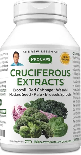 Miniatura 9 de ANDREW LESSMAN Extractos crucíferos 60 cápsulas: altos niveles de glucosinolatos y sulforafano de brócoli, col roja, semillas de mostaza, wasabi