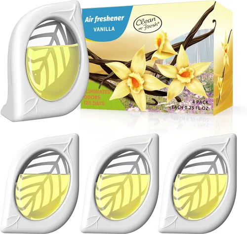 Miniatura 8 de Ambientador para el hogar, paquete de 4, manzana y canela, eliminador de olores para armarios de áreas pequeñas, baño, mascotas, olores fuertes