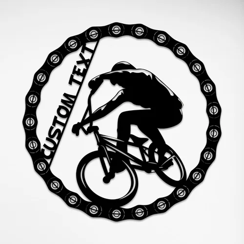 Miniatura 9 de Arte y decoración de pared de bicicleta de metal personalizada, regalo de metal personalizado para bicicleta, regalo para amantes del ciclismo