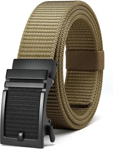 Miniatura 6 de YOETEY Ratchet Tactical Belt for Men - 1.5" Military Nylon Web Belts for Heavy Duty Work - Slide Buckle Fit Pants
