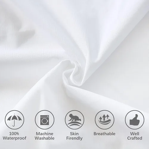 Miniatura 5 de Paquete de 4 fundas de almohada impermeables para niños pequeños, con cremallera, para almohadas de 13 x 18 pulgadas y 14 x 19 pulgadas, fundas