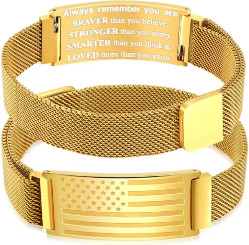 Miniatura 63 de DuoDiner Regalos de primera comunión, pulsera de cruz para niños y hombres, bandera estadounidense, versículo bíblico cristiano, regalos de joyería