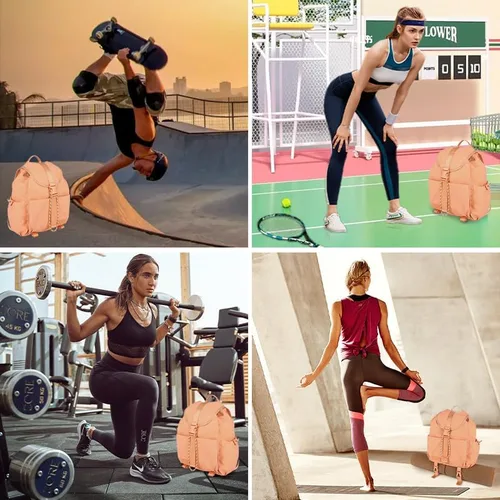 Miniatura 6 de EKE Gimnasio Portátil Yoga Tenis Mochila Regalo Deportivo Versátil Viaje Viaje Natación Monopatín Bádminton Casual Impermeable Mujeres, Durzano