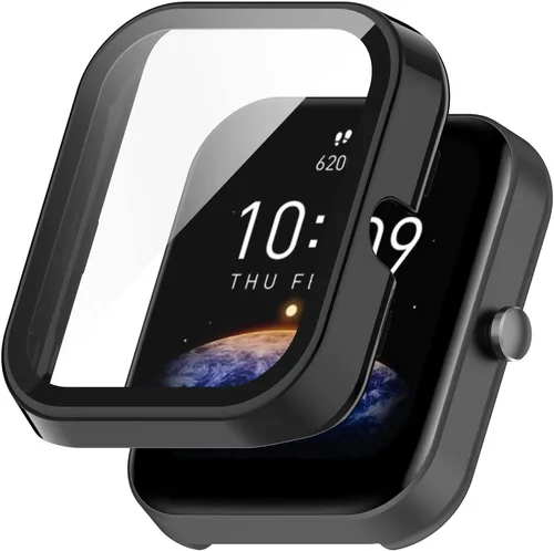 Miniatura 2 de Funda protectora de pantalla compatible con Amazfit Bip 3/Bip 3 Pro, cobertura completa, a prueba de golpes, delgada, con protector de pantalla