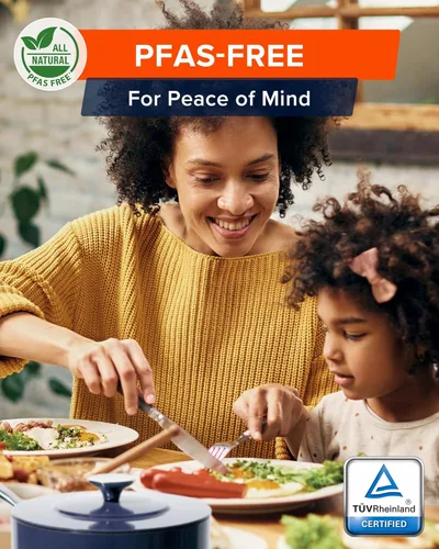 Miniatura 4 de Nuwave Lux - Colección de utensilios de cocina prémium de 13 piezas, cerámica azul Duralon Healthy G10 antiadherente, ultra duradero, sin PFAS