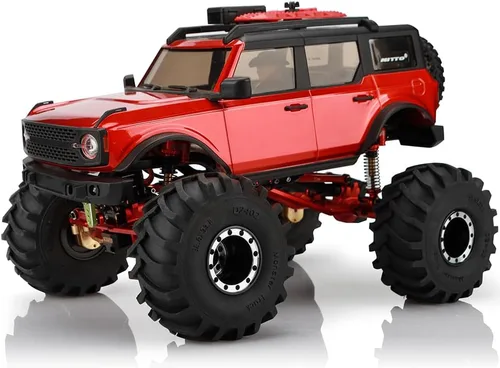 Miniatura 2 de GLOBACT Neumáticos de aluminio Monster Truck RC de 2.677 x 1.299 in para 1/24 AXIAL SCX24 FMS FCX24 RC Crawler Accesorios de actualización de coche