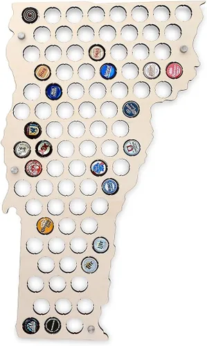Miniatura 17 de Torched Mapa de tapa de cerveza de Virginia Occidental, soporte de tapa de cerveza de los Estados Unidos, decoración de pared, regalo para amantes