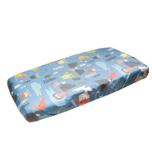 Miniatura 50 de Copper Pearl Funda de punto prémium para cambiador: suave, elegante y universal para todos los cambiadores de pañales estándar, fundas de cambiador