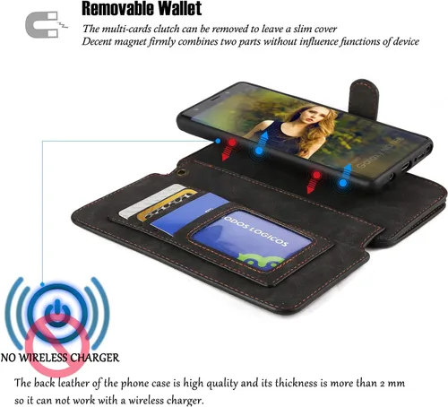 Miniatura 3 de MODOS LOGICOS Funda para Samsung Galaxy Note 8, [Cartera desmontable Folio] [2 en 1] [Almacenamiento de efectivo con cremallera]
