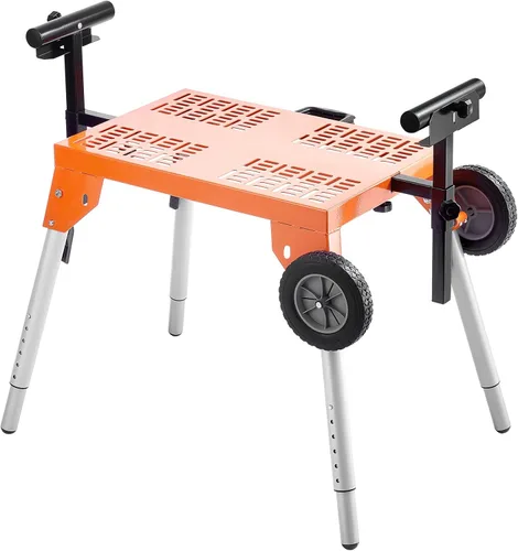 Miniatura 11 de VEVOR Soporte para sierra ingletadora, soporte de sierra de inglete plegable de 36 pulgadas con abrazadera de soporte de montaje integral, altura