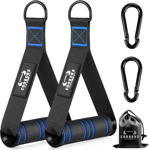 Miniatura 12 de Heavy Duty Exercise Handles, Gym Cable Handles for Cable Machine Attachments, D Handle Cable Attachments, Handles for Resistance Bands, Workout Negro