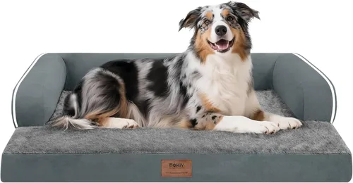 Miniatura 103 de Cama ortopédica impermeable para perros pequeños, cama para perros de tamaño mediano, cómoda cama para mascotas y gatos con lados, funda extraíble