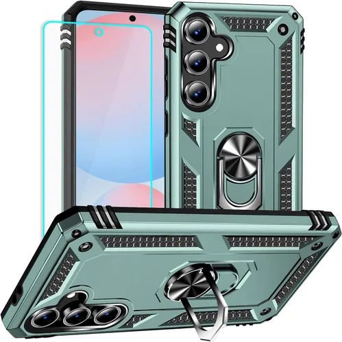 Miniatura 10 de Funda para Samsung Galaxy S24 FE: con protector de pantalla, fundas protectoras de grado militar con soporte de anillo de dedo para Samsung S24 FE